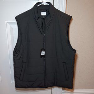GREG NORMAN COLLECTION QUILTED FULL-ZIP VEST Large Black